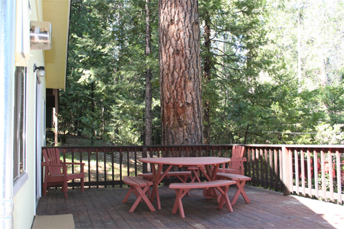 Twain Harte Cabin Back Porch